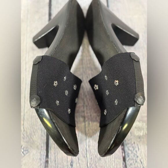 Onesole Chic Black Soft Neoprene Crystal Soft Step Interchangeable Y2K Shoes 8 - Picture 5 of 7